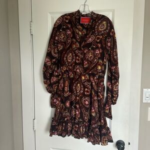 La DoubleJ Paisley Silk Mini Dress, XS